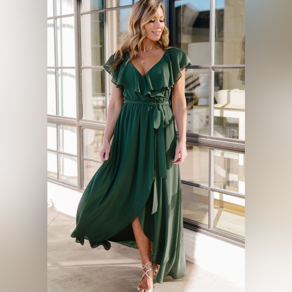 Elegant Dark Green Maxi Dress